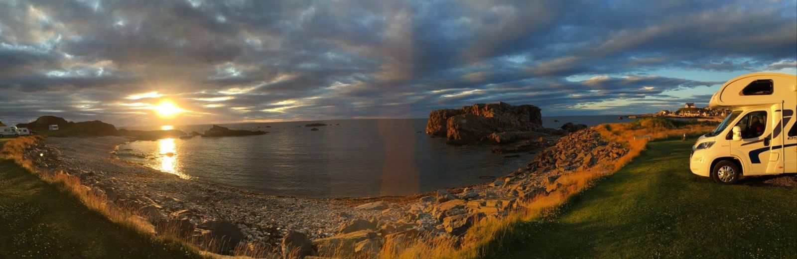 Sunset with scottish Tourer Motorhome