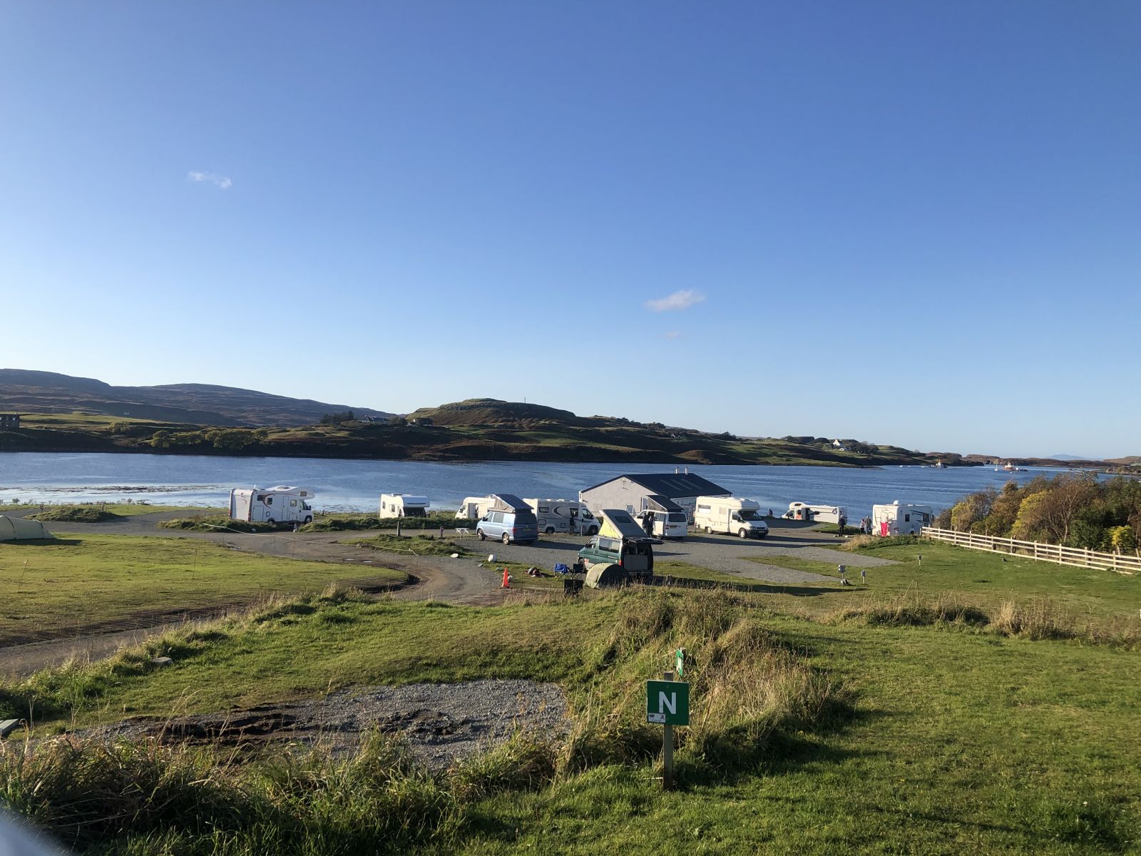 View at Kinloch Campsite with scottish Tourer