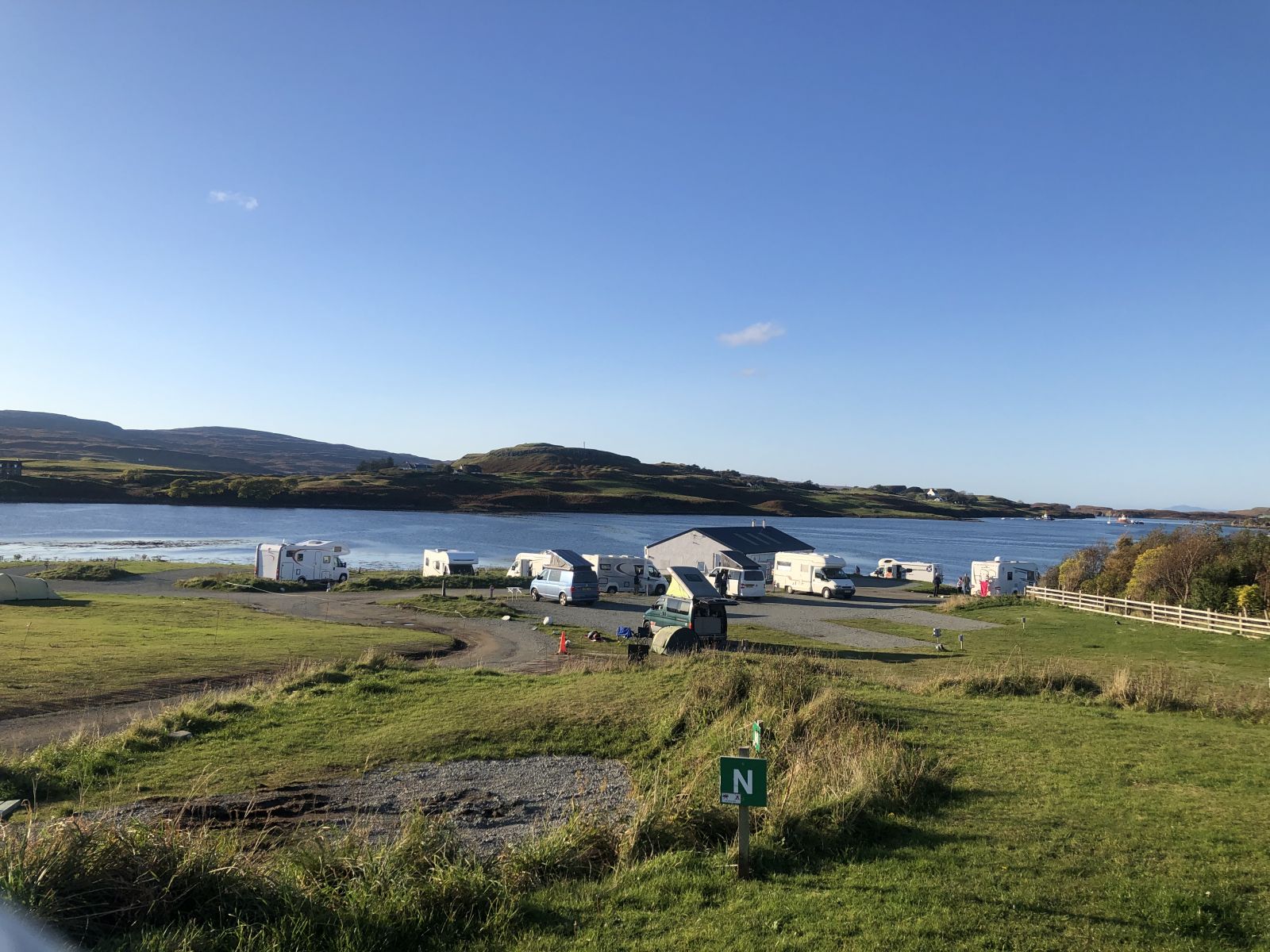 View at Kinloch Campsite with scottish Tourer