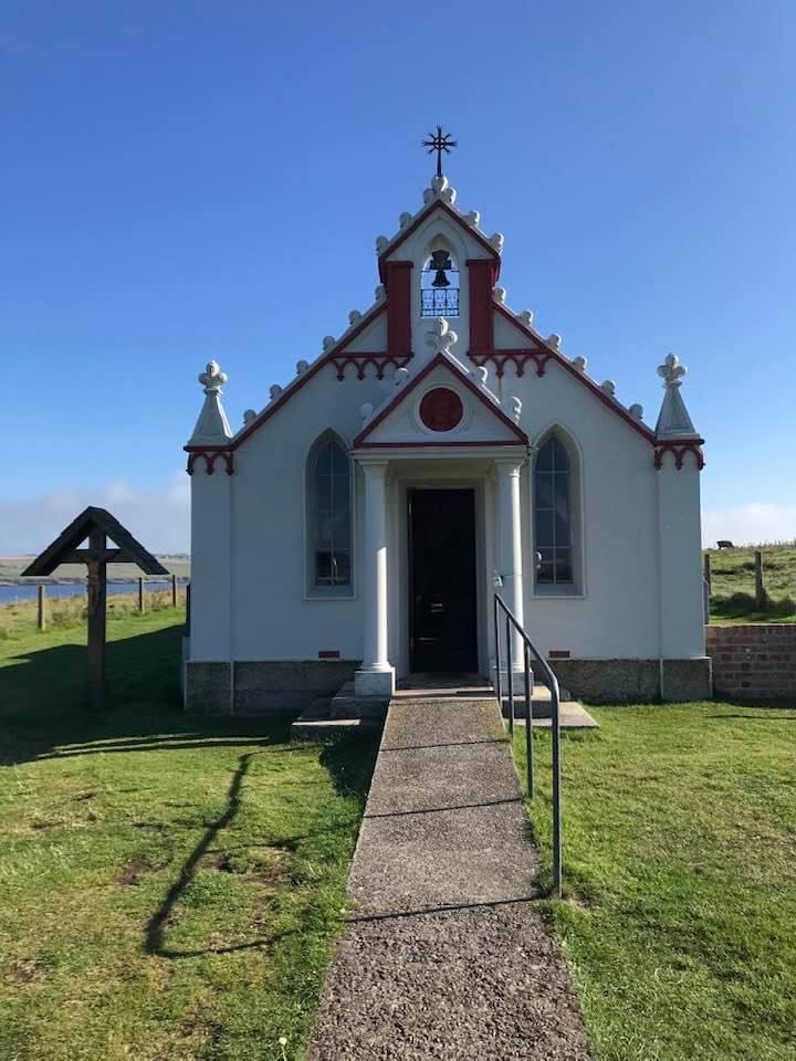 The Italian Chapel - Orkney with scottish Tourer