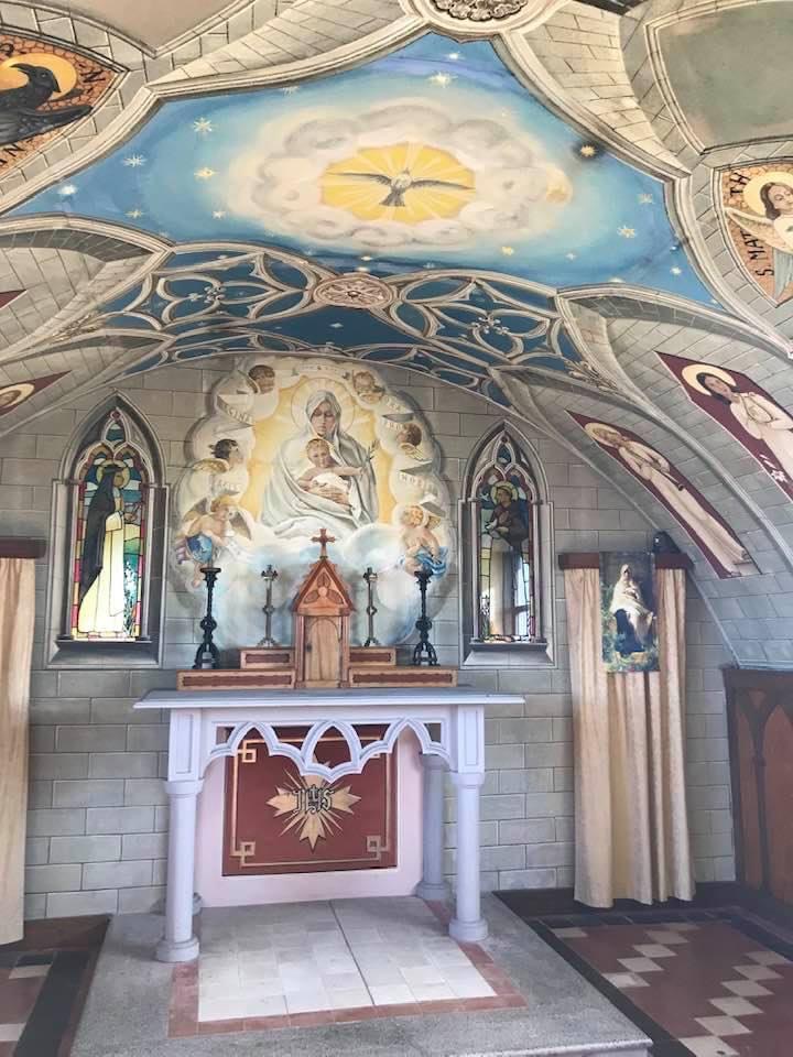 Paintings within the Italian Chapel in Orkney