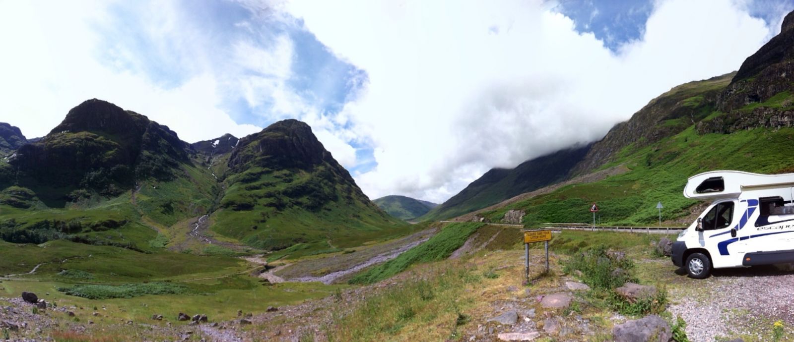 Wild camping in a motorhome rental Scotland