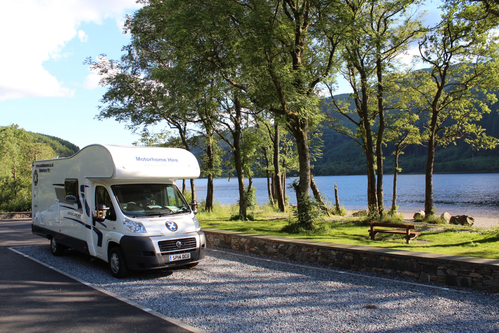 scottish tourer lochside view