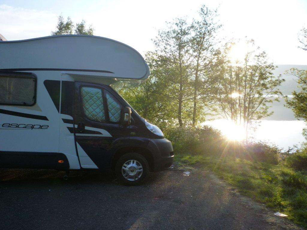 Parked overnight by the loch