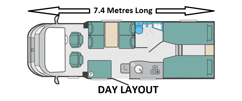 the lewis campervan lay out