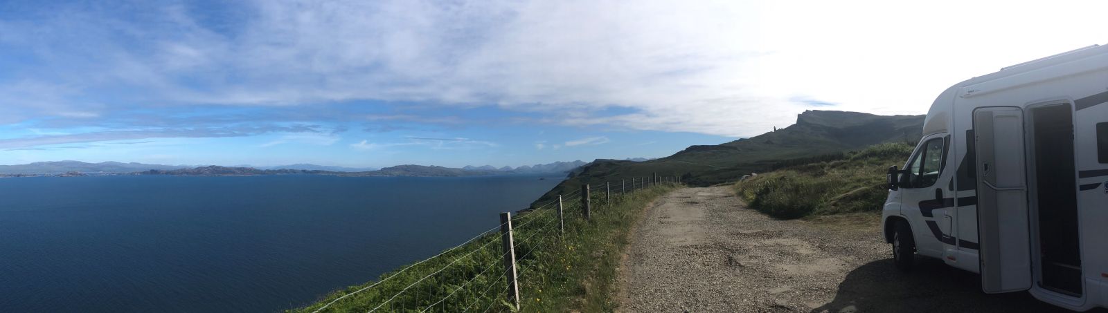 View from the motorhome on the Isle of Skye