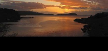 sunset across loch