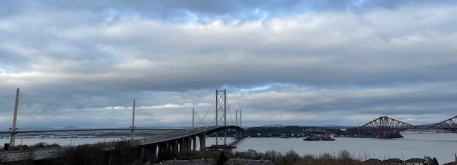 The 2 forth road Bridges and queensferry crossing.