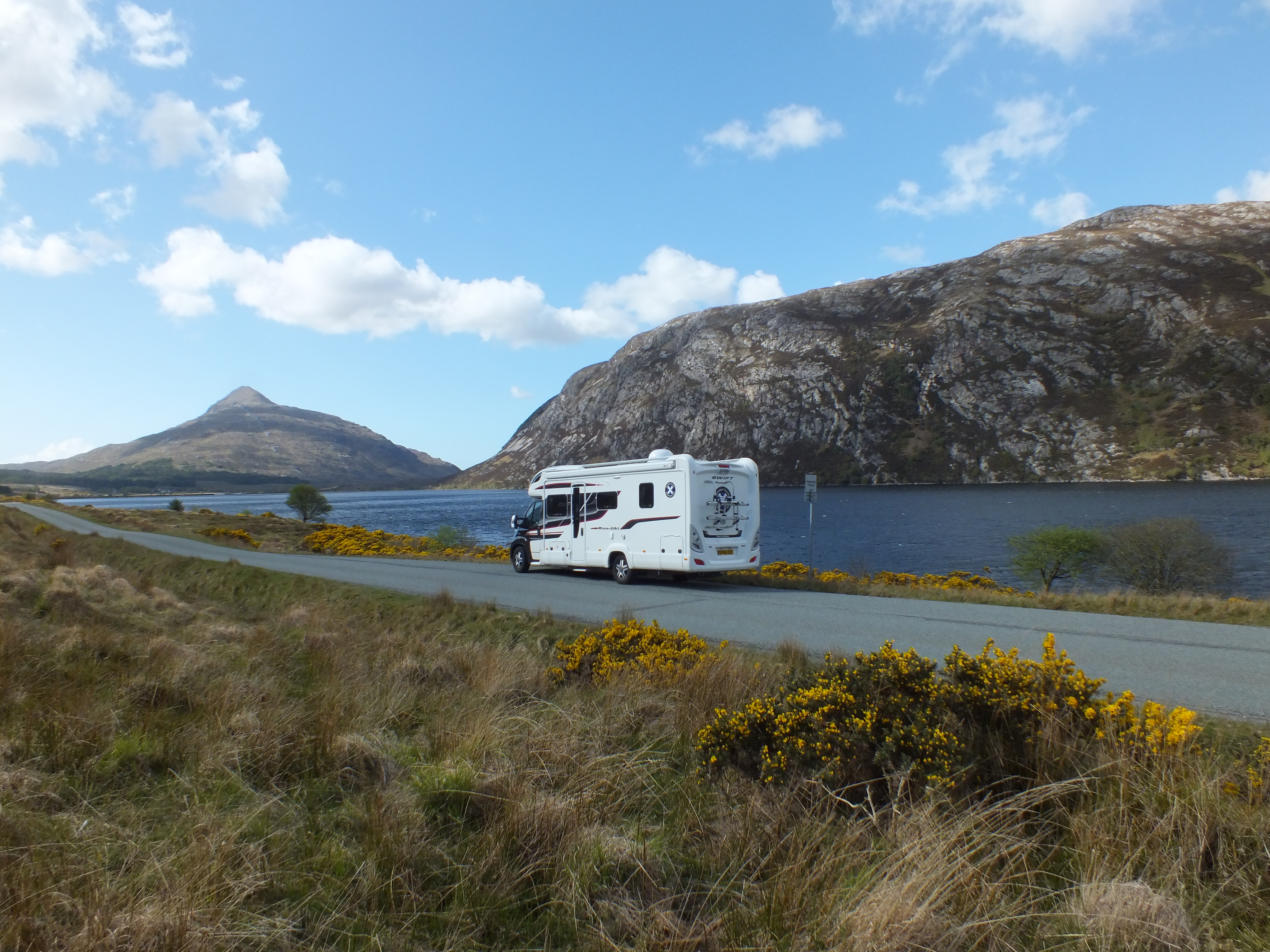 Scottish tourer motorhome enjoying the view