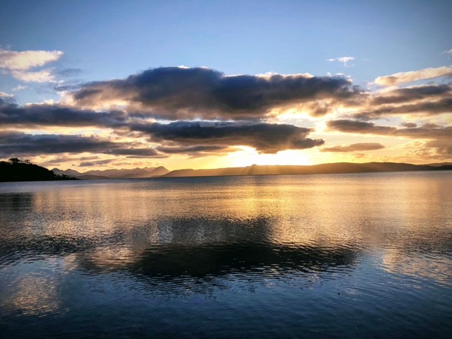 sunset over Applecross bay