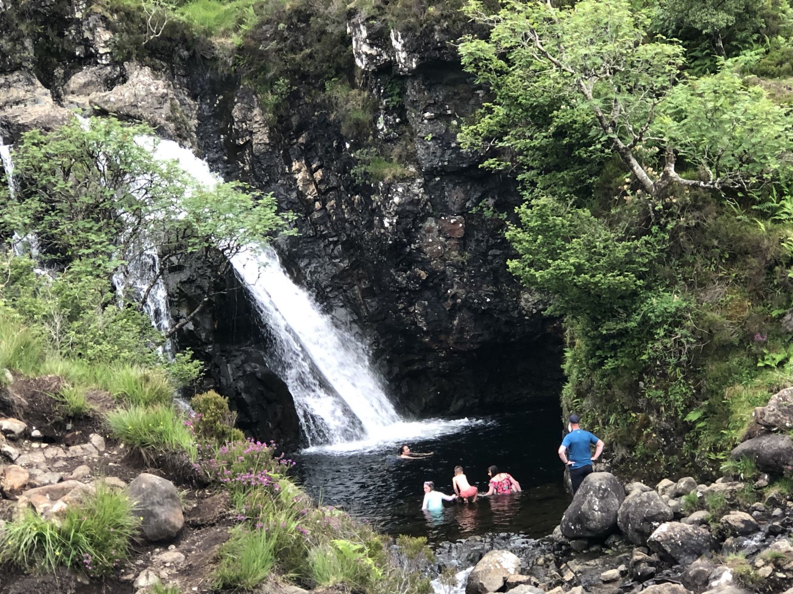Wild swimming at the fairy pools on the isle of skye