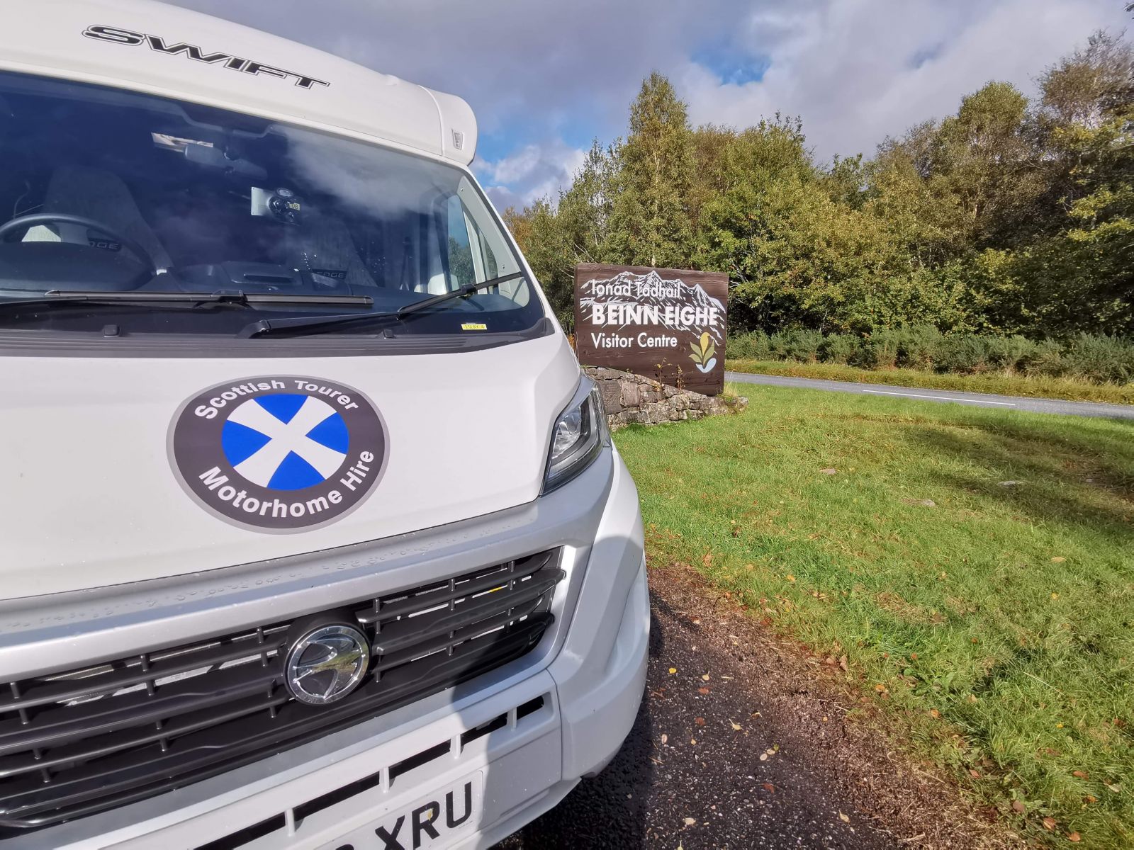 Motorhome parked at Beinn Eighe