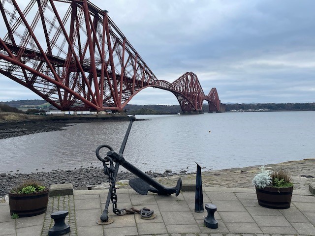 The forth road rail bridge at Edinburgh