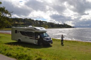 kontiki motorhome enjoying the loch view