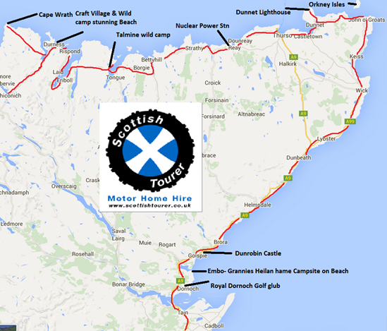 Scottish tourer map