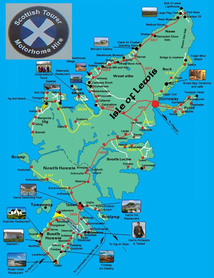 Outer Hebrides Map Of Islands