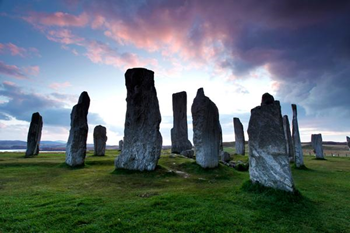 Visit the Standing stones with a scottish tourer motorhome