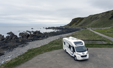 Wild camping with Scottish tourer Motorhome hire