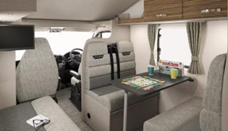 Interior of Scottish Tourer Lewis Motorhome