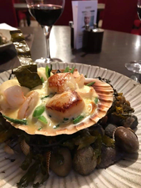 scottish tourer scallop dinner