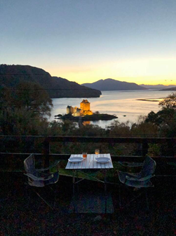 Wonderful seafood platter as the sun goes down 