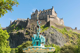 Edinburgh castle in summer