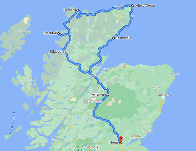 Scottish Tourers NC500 Route