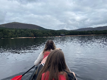 Family canoeing on loch morlich