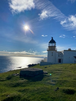 Stoer lighthouse sitting on the cliffs
