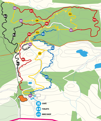 Map of bike trail