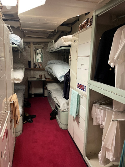 Sailors accommodation on the royal yacht Britannia