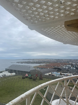 View from the tower of the Kinnaird Head Lighthouse