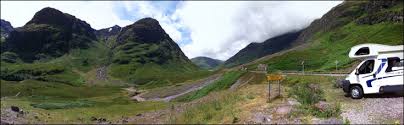 Scottish tourer motorhome at Glen coe