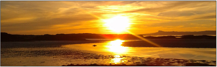 Sunsetting over a loch