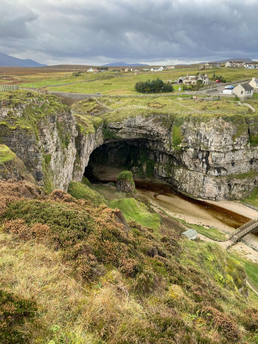 Smoo Caves from above