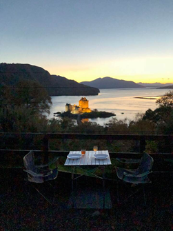 Wonderful seafood platter as the sun goes down