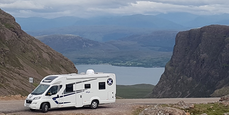 Stunning motorhome view in scotland