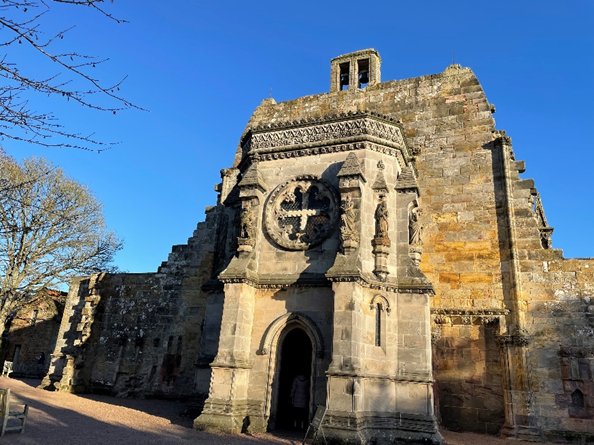 Exterior of Rosslyn chapel Perth